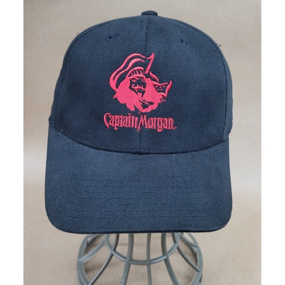 Black Captain Morgan Hat Cap Trucker Official Crew Gear OSFM Cotton Style 554112